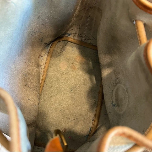 Dooney & Bourke Vintage Bucket Drawstring Hobo Shoulder Bag All Leather Logo - Picture 14 of 16